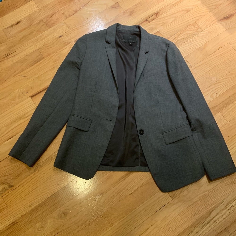 GRAY J.CREW WOOL BLAZER, SZ. 6! PERFECT CONDITION!
